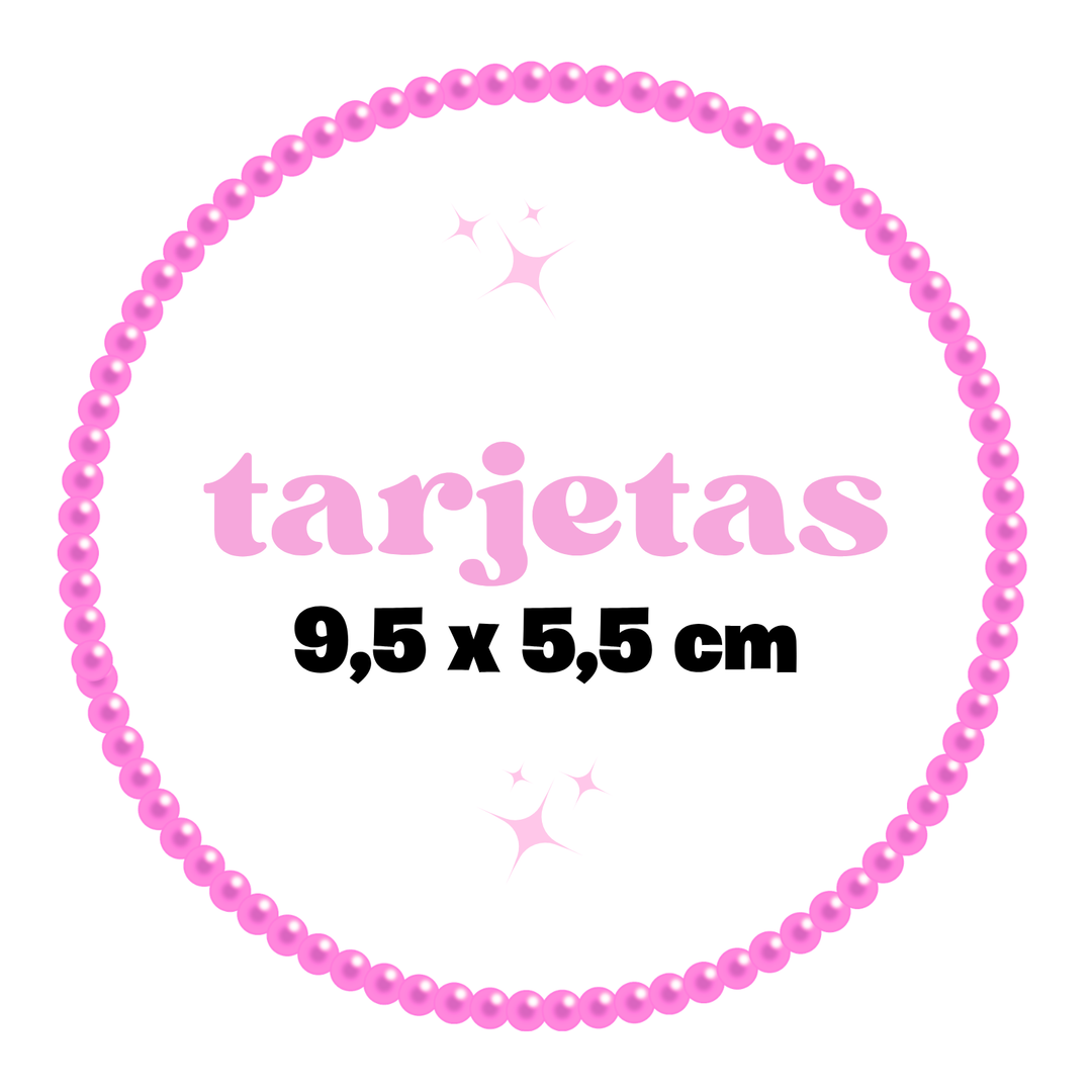 TARJETAS 9 x 5'5 cm