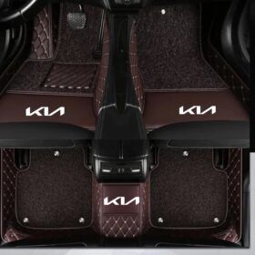 TAPIS 9D LUXURY-KIA (marron/beige)+mokitte marron
