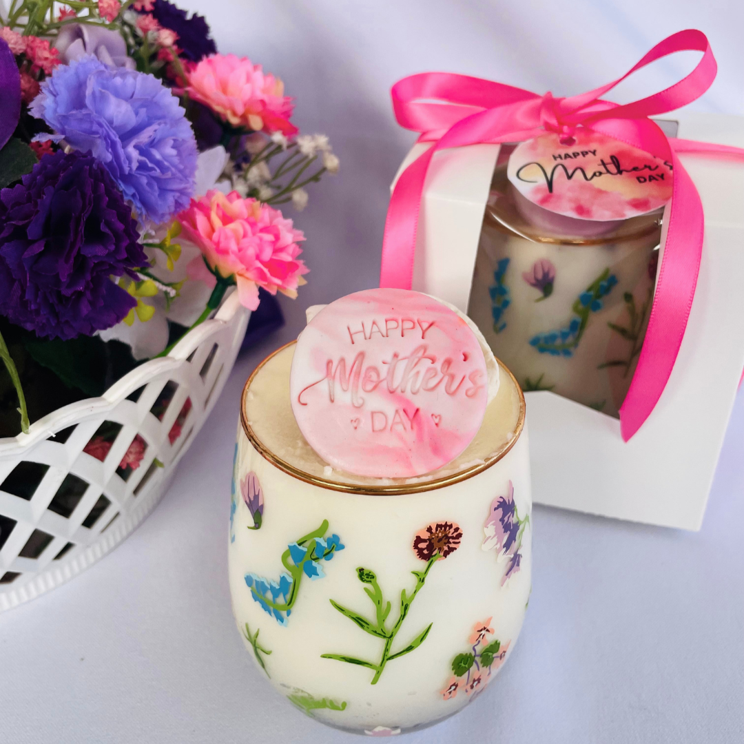 I Love You, Mum! Wine Glass Bento Cake