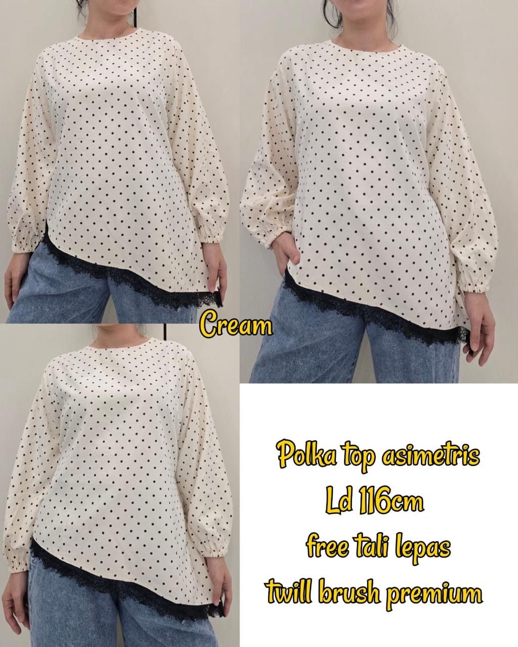 MS DOTTY LACE TOP