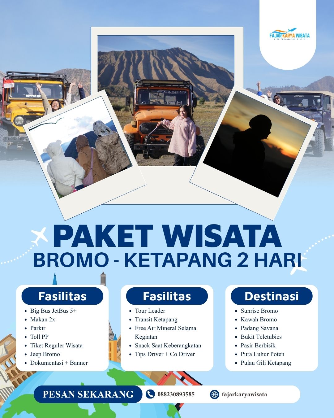 PAKET WISATA BROMO - KETAPANG 2 HARI
