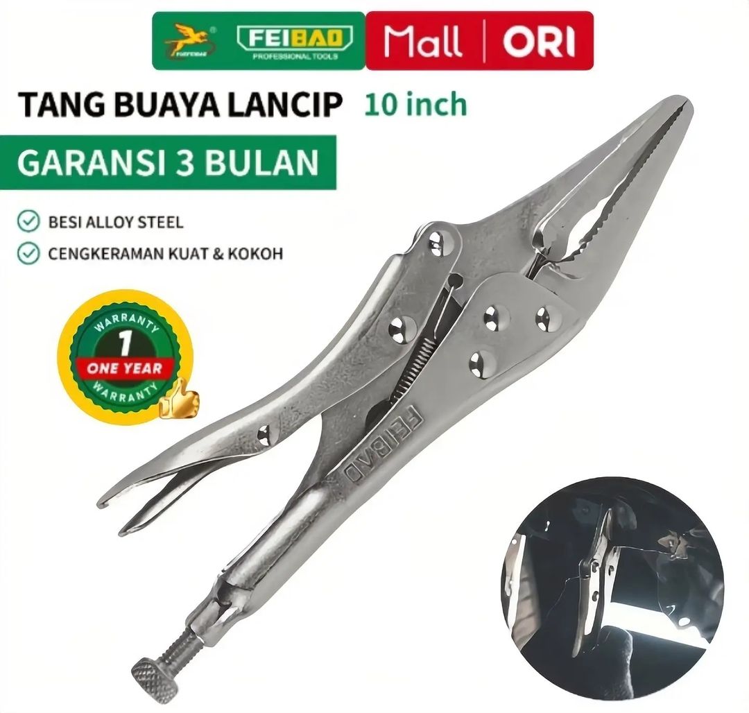 FEIBAO Tang Buaya Lancip 10"