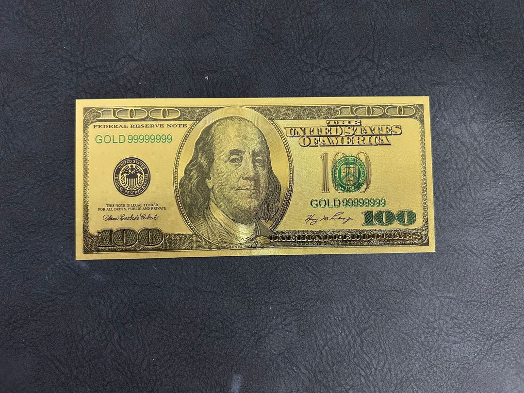 100 Dollars – 24K Gold Plated Collectible Note