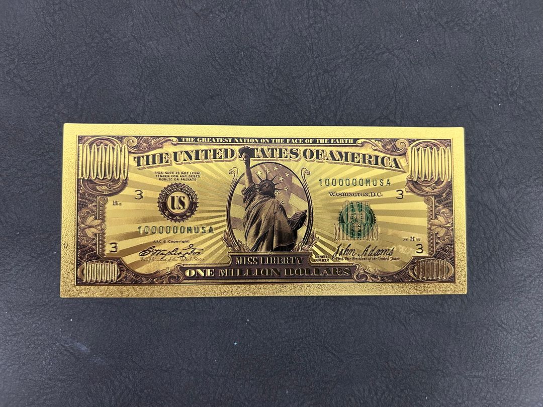One Million Dollars Liberty Edition – 24K Gold Plated Collectible Not