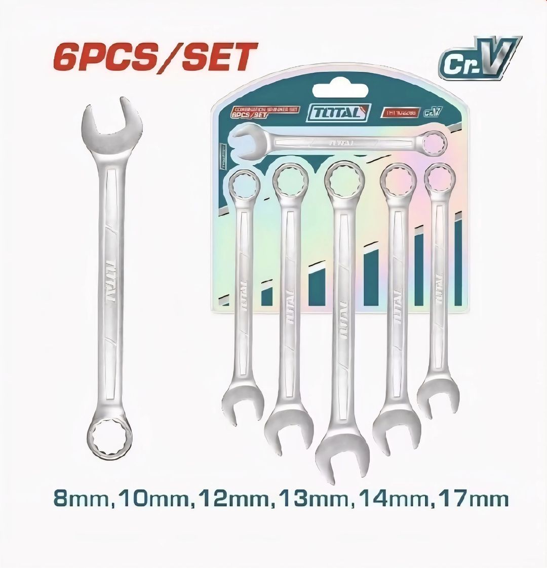 TOTAL Kunci Ring Pas Set 6pcs