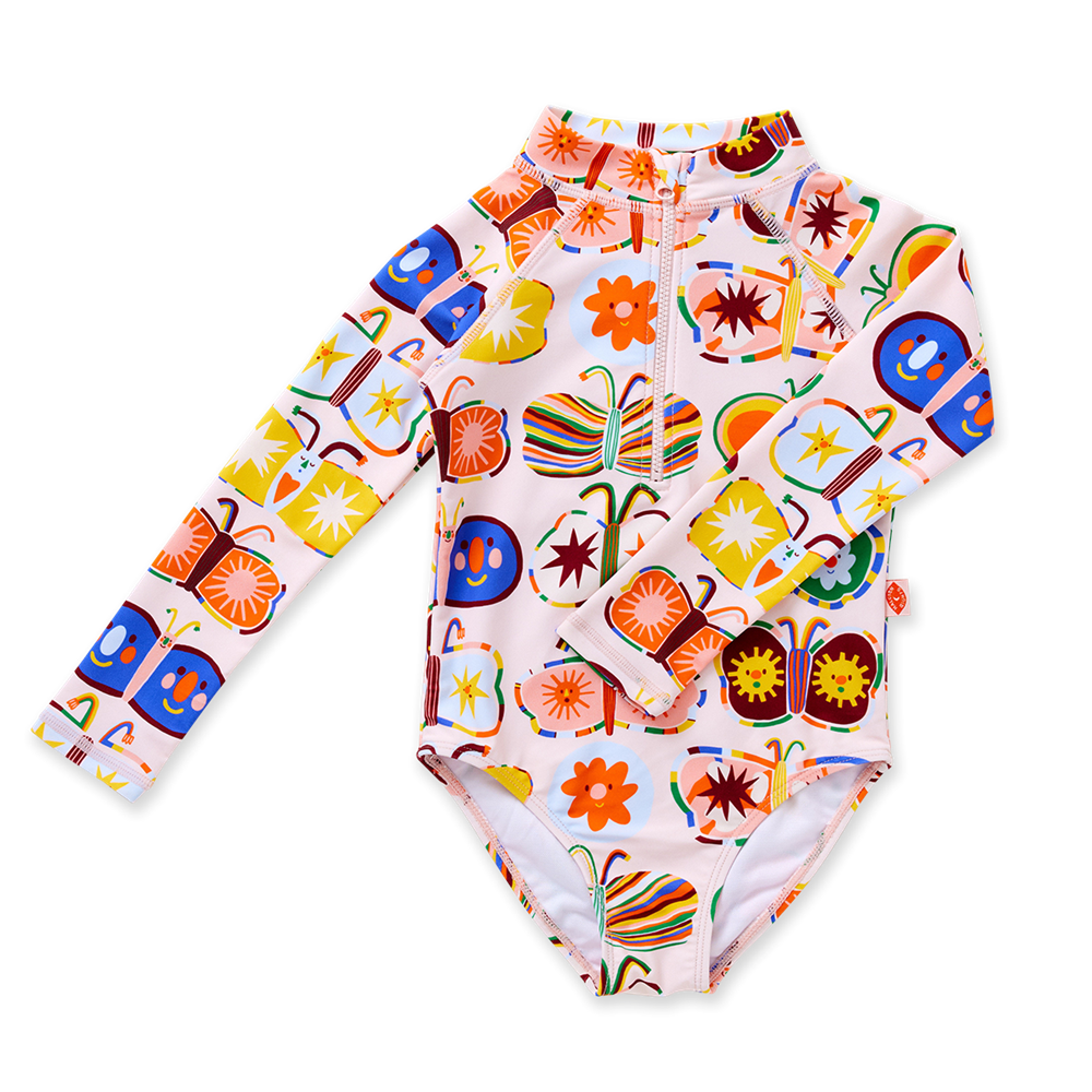 [PRE-ORDER] Long Sleeve Zip Swimsuit (Flutterby)