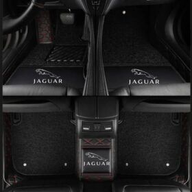 TAPIS 9D LUXURY-jaguar (noir/rouge)+mokitte noir 