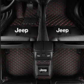 TAPIS 8D plus LUXURY-jeep (noir/rouge)