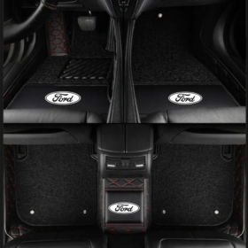 TAPIS 9D LUXURY-FORD (noir/rouge)+mokitte noir 