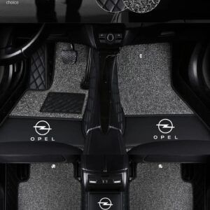 TAPIS 9D LUXURY-OPEL (noir/noir)+mokitte gris