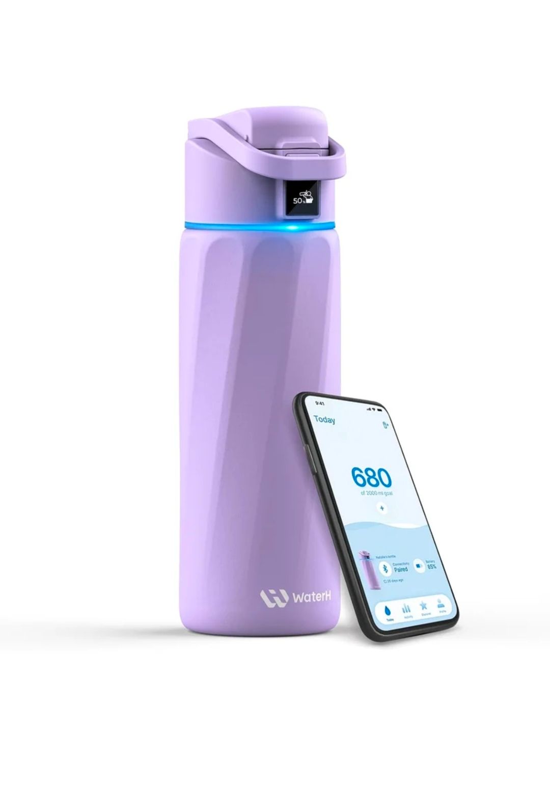 WATERH BOOST Smart Bottle with Reminder to Drink & Tracker Bottle.