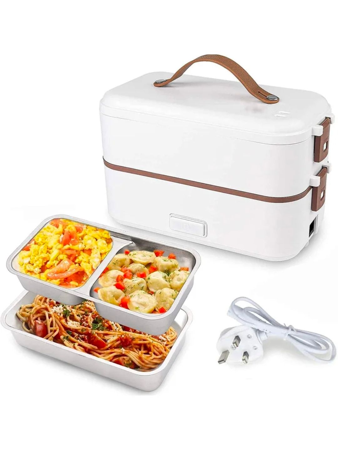 Lunch Box 800MI 2 Tier Portable Electric Food Warmer 