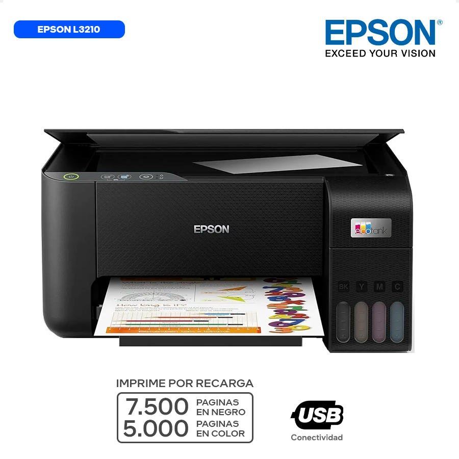 EPSON L3210 / MULTIFUNCIONAL / IMPRESORA / ESCANER / COPIADORA