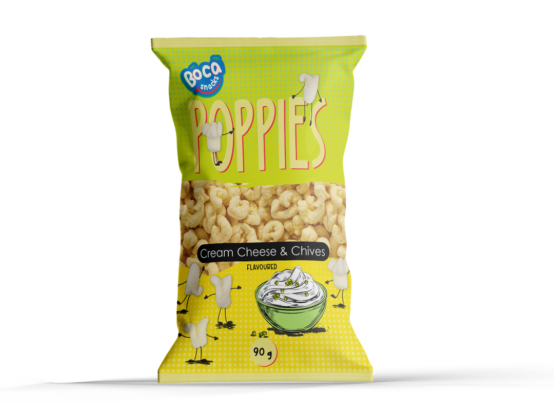 Boca Poppies Cream cheese & Chives 90g × 20s
