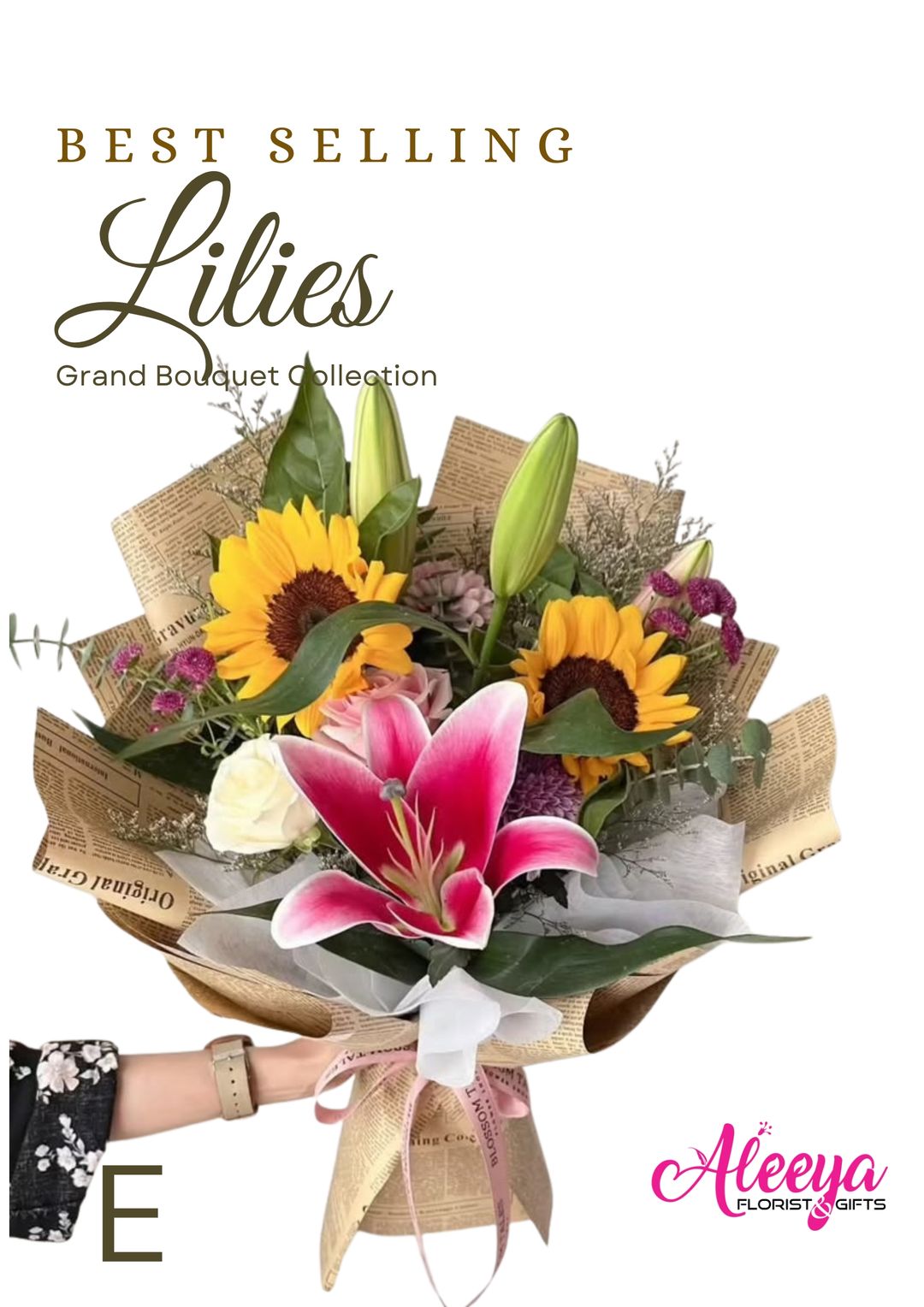 Fresh Sunflower Lilies 