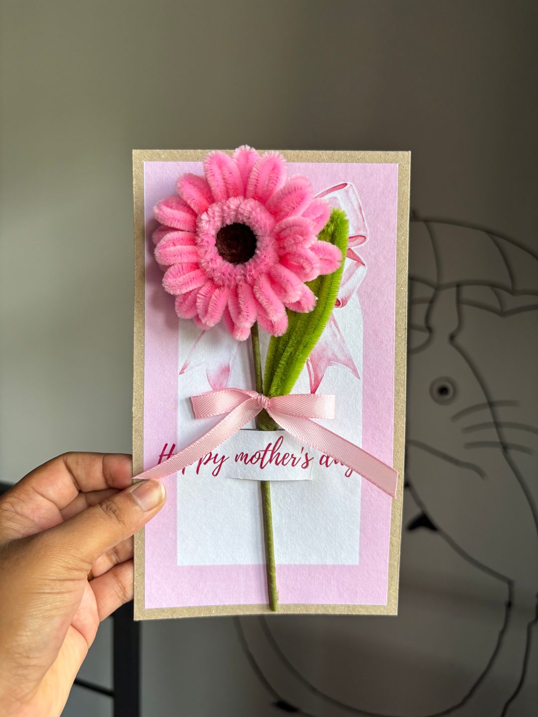 Pink Gerbera Mother’s Day card