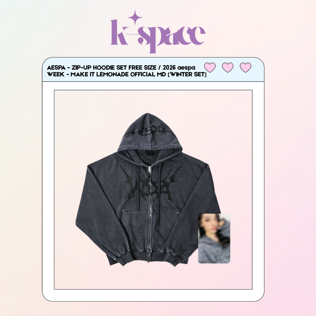 aespa ウィンター ZIP-UP HOODIE SET パーカー　トレカ付 AESPA - ZIP-UP HOODIE SET FREE SIZE / 2026 aespa WEEK - MAKE IT