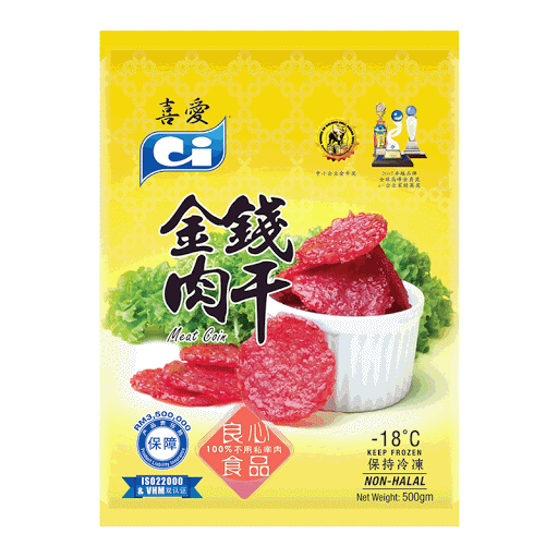 喜爱金钱肉干 500g