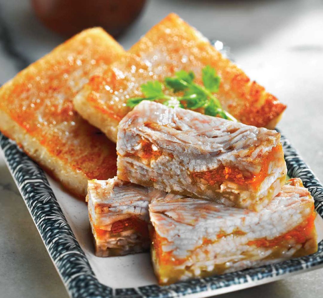 No.45 煎萝卜糕Pan Fried Turnip Cake (3pcs) Vegetarian