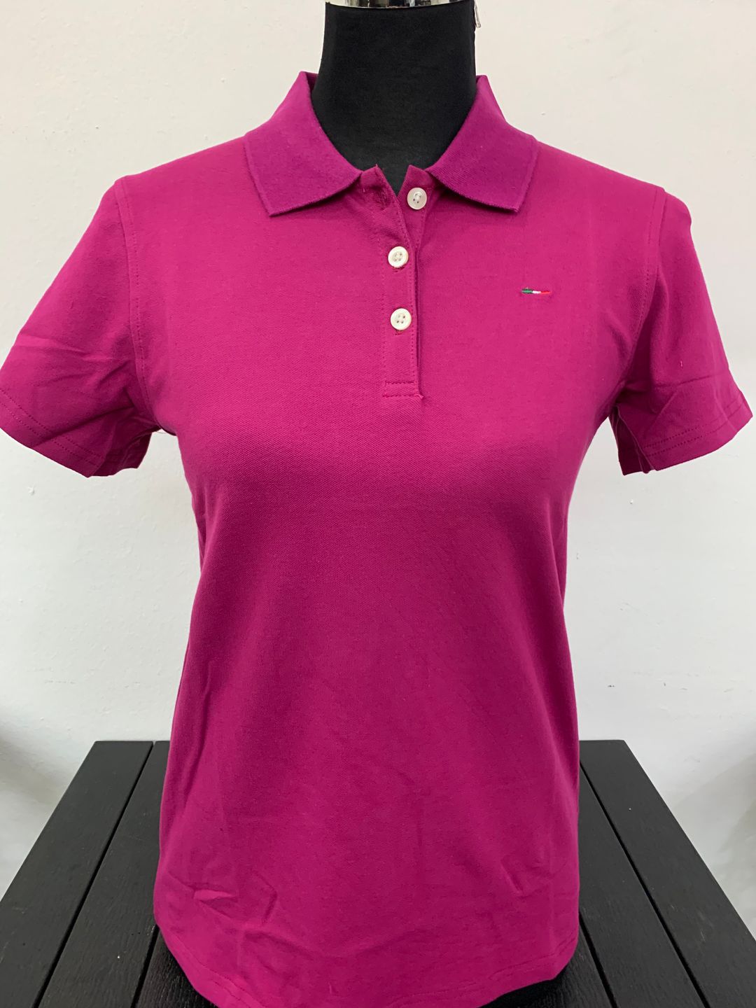 Ladies Polo Tee (Raspberry Solid Color)