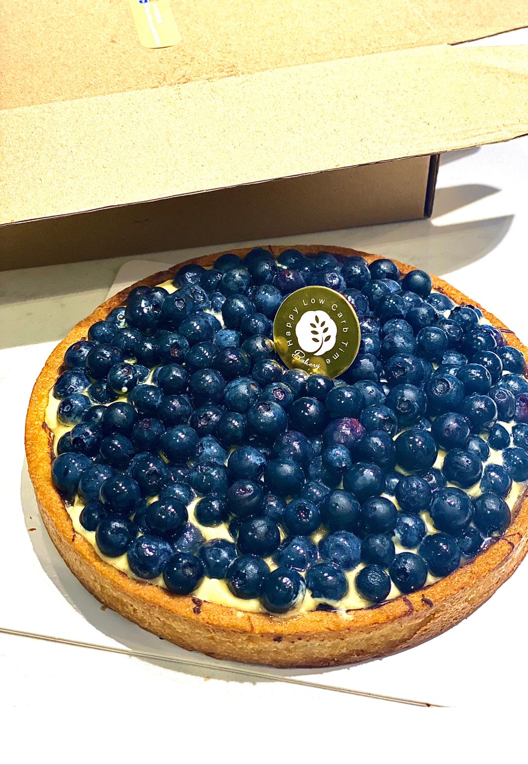 Keto Blueberry Custard Tart • 8 inch