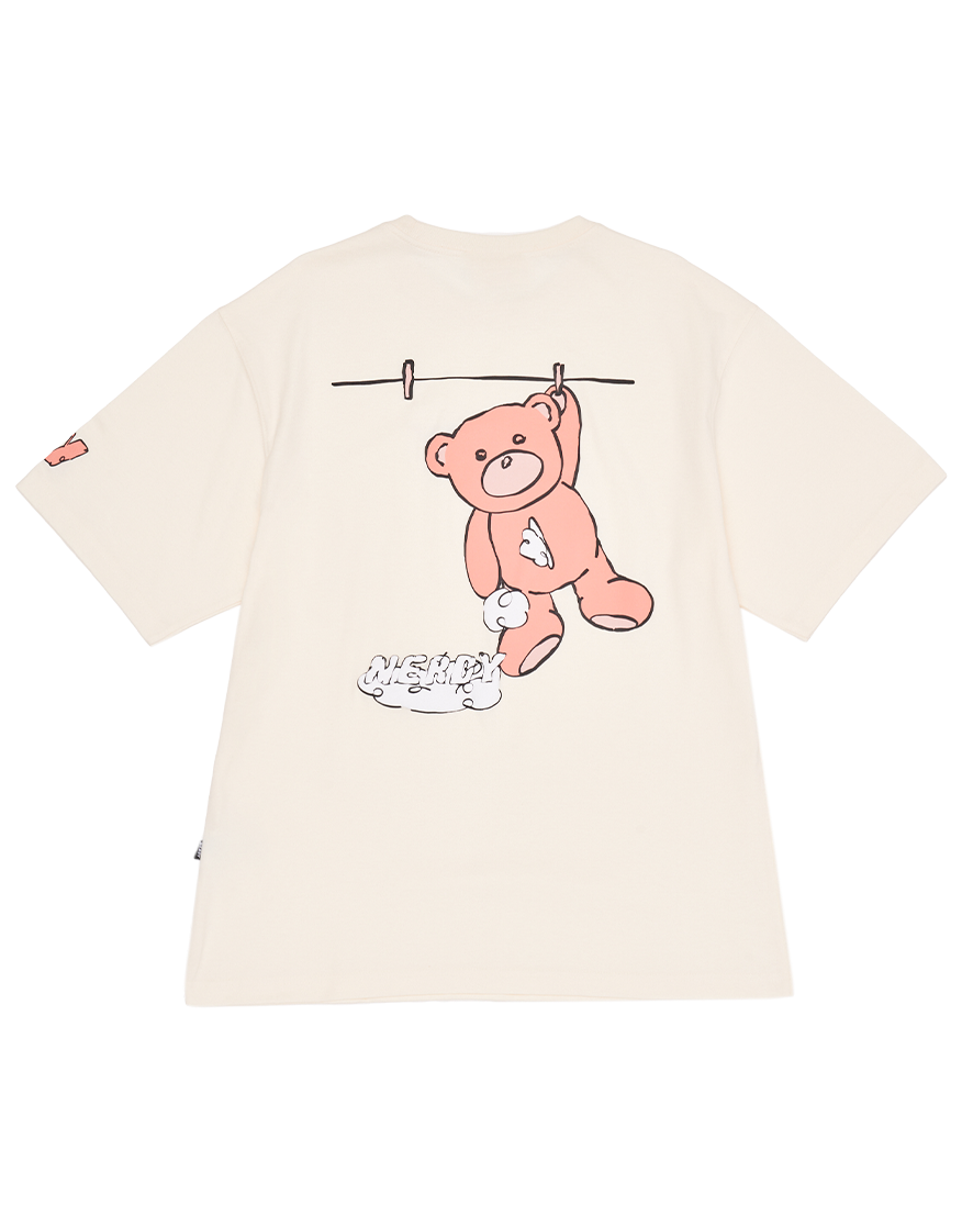 Nerdy Hanging Bear - White