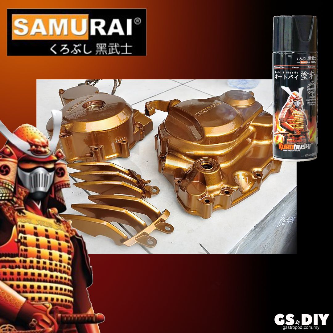 SAMURAI Engine Part Spray (#EP41* BRONZE/ #EP876* MAGNESIUM) 🏍️Cat Motor 400ml