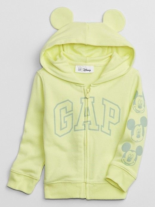 Mickey Zip Hoodie Citron Green