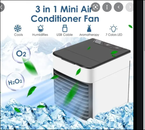  Mini Air Conditioner Fan with 3-Speed Airflow Control - Free delivery Country Wide ! 