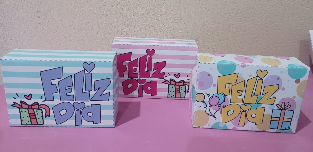 Cajas bomboneras Feliz Dia