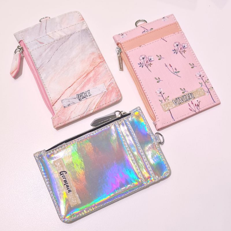 Personalise Name and Quotes Zip Cardholder 