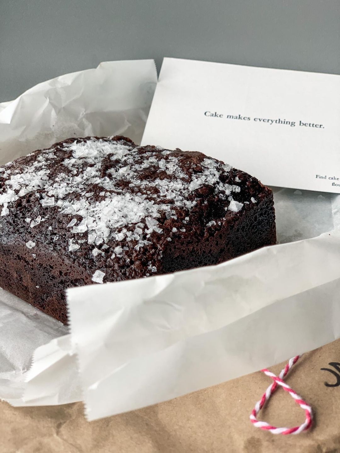 Belgian Chocolate Sea Salt Brownie Slab, 500g