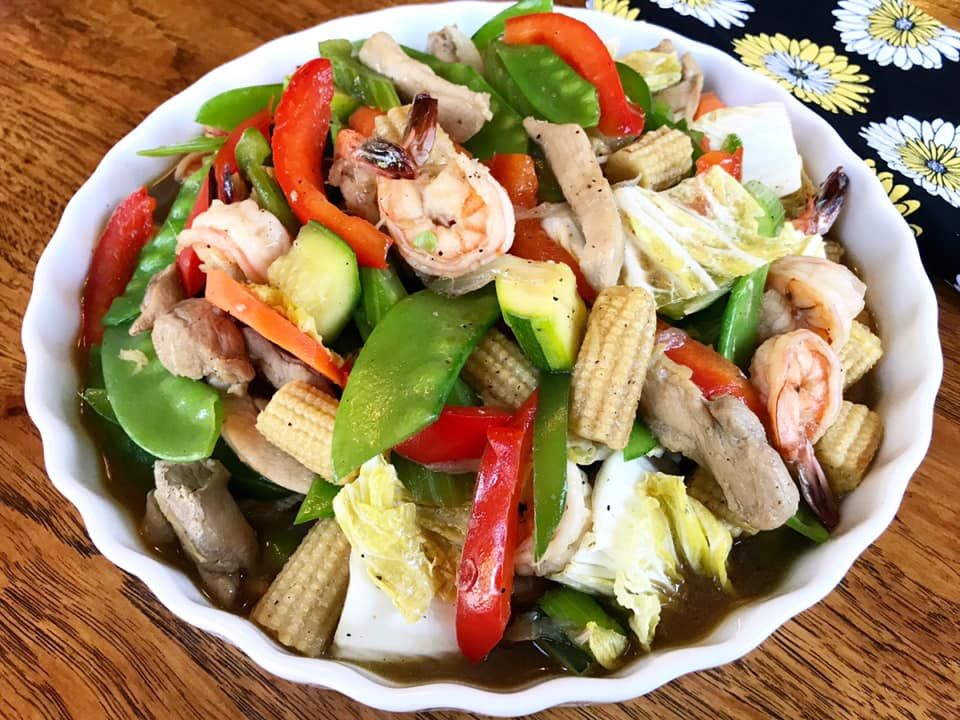 Chopsuey with Quail Eggs