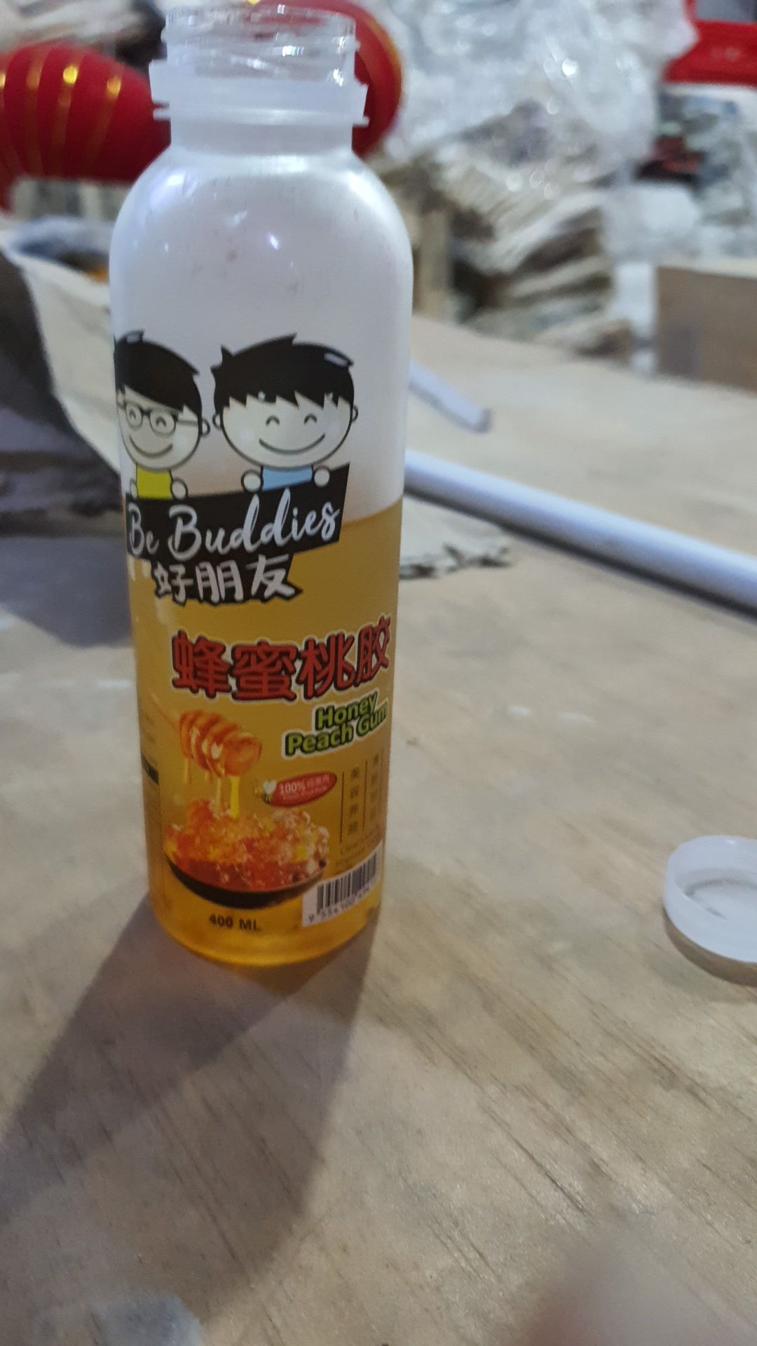 BeBuddies peach gum bottle 400ml