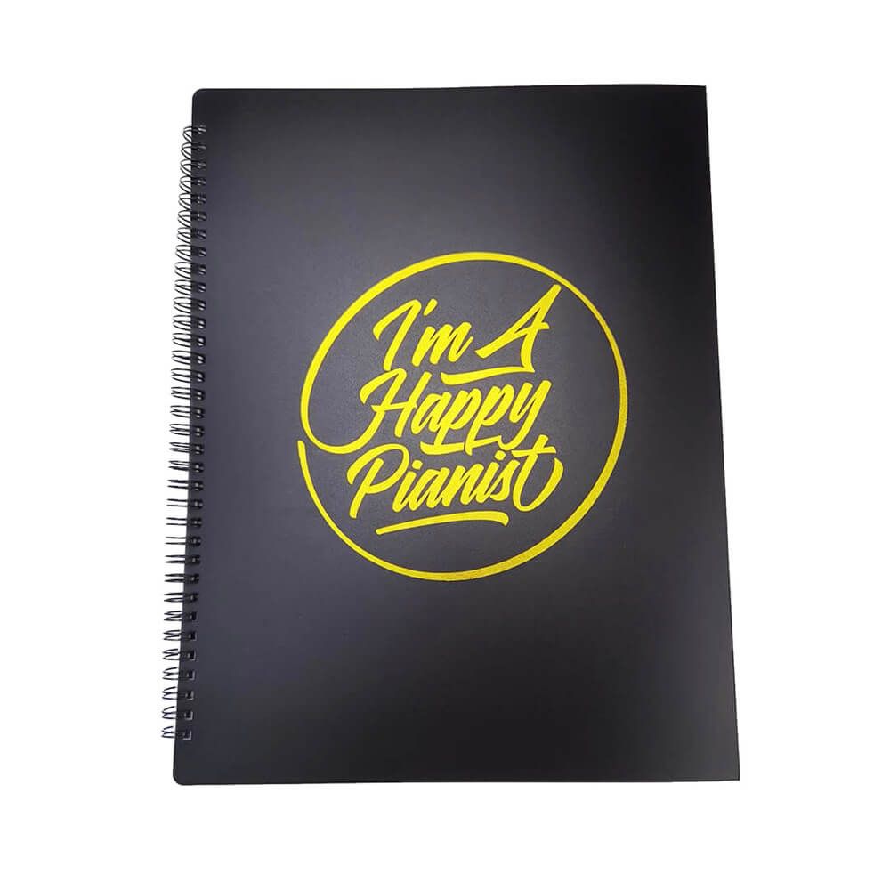 I'm A Happy Pianist Music Sheet Folder 4-Page Extended, A4 Size, 10 Sleeves, 40 Pages (5 Colours)