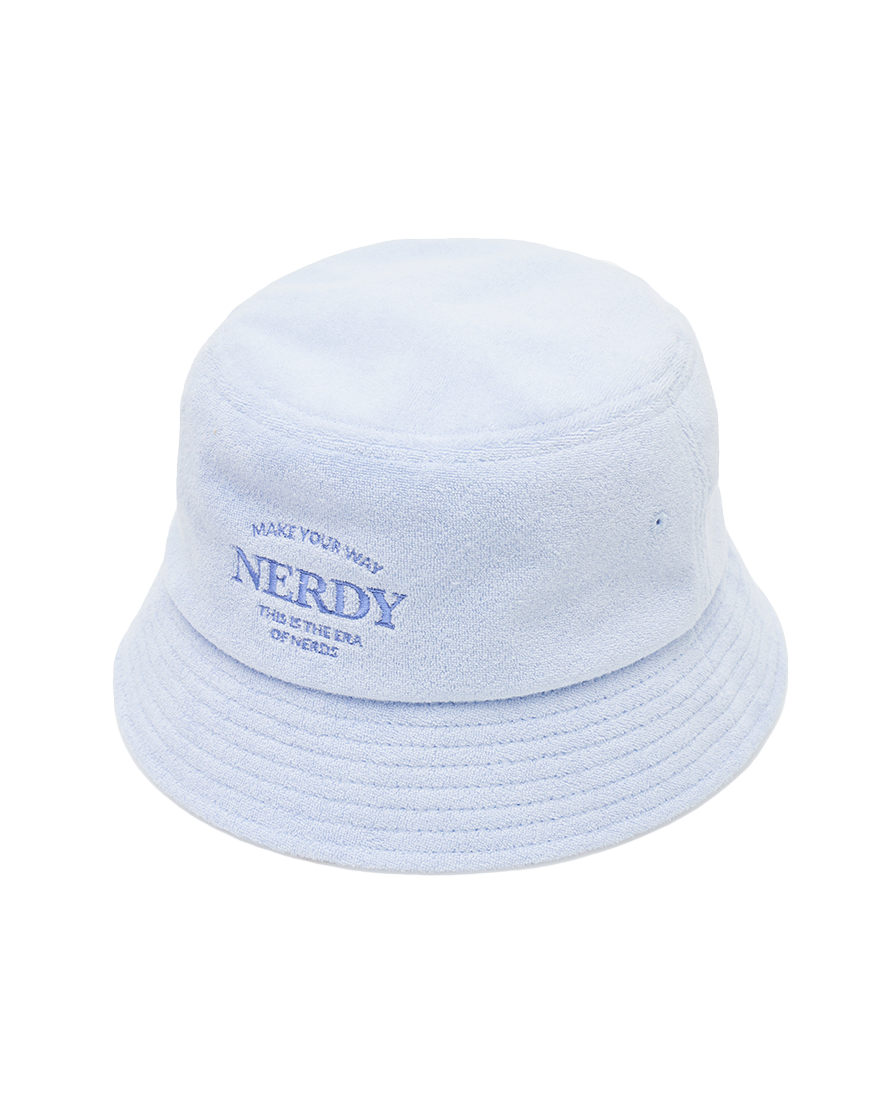 Nerdy Sheriff Logo Terry Bucket Hat - Blue