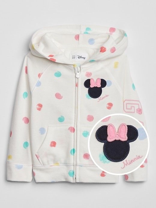 Zip Hoodie Minnie Mouse in ivory cream frost