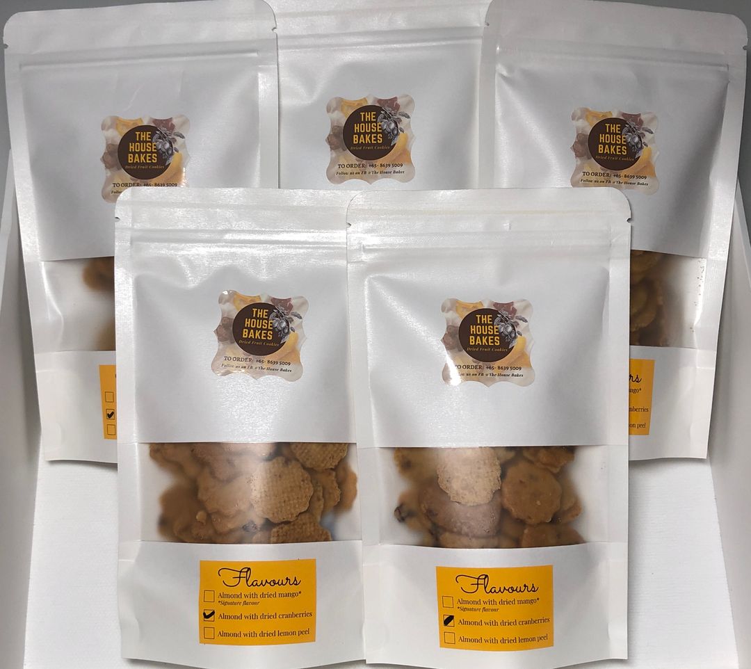 Cookie with almond nuts and dried mango (Signature bake) - Resealable bag of 100gm (5 BAGS)