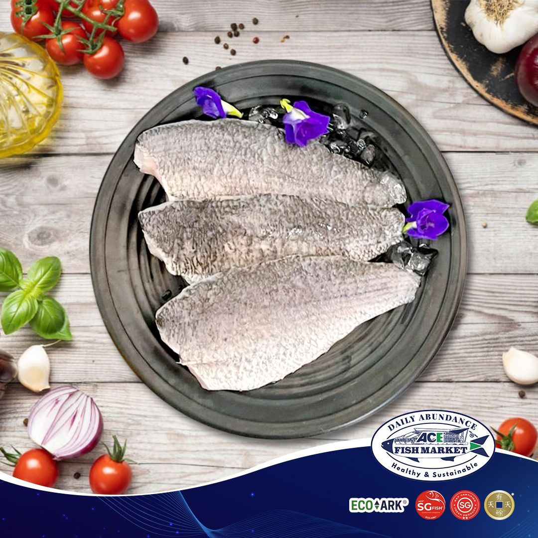 Fresh Frozen Sea Bass Fillet 500g Pack - ACE®️ SG-Fish™️ 100% SINGAPORE PRODUCED