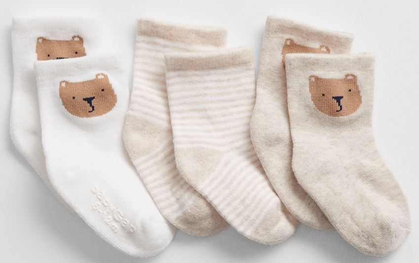 Baby socks 3 pack neutral