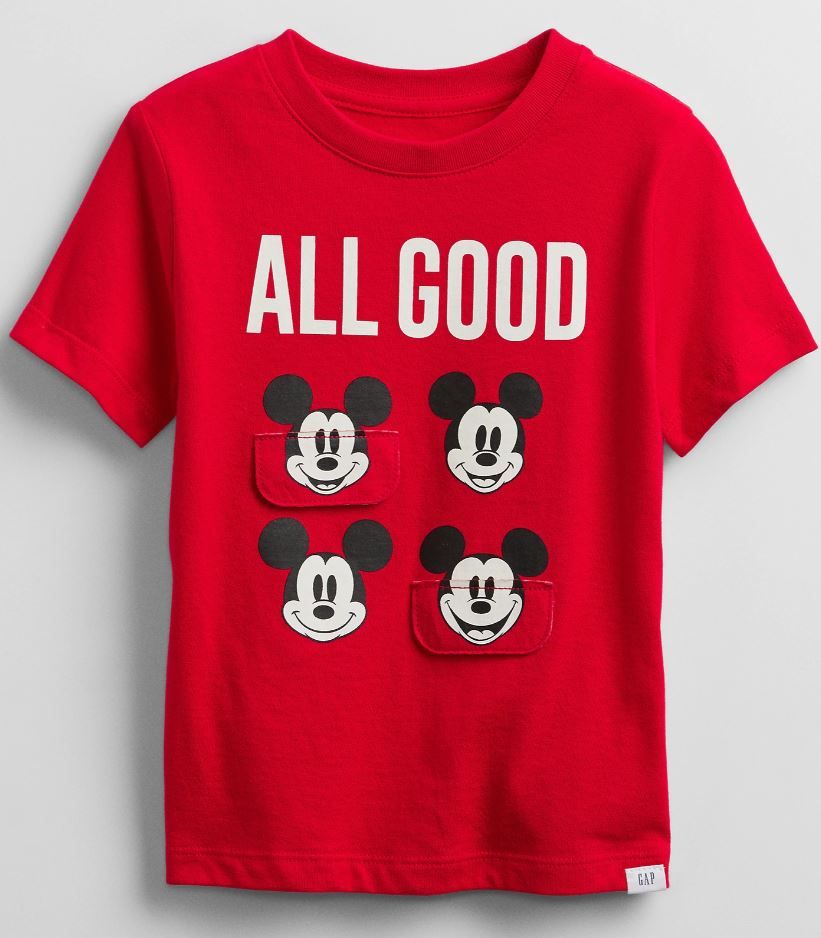 Mickey Mouse Graphic Tee in Red