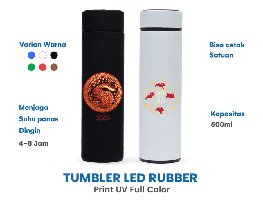  Tumbler Print UV Custom (Rubber Coated, High Quality) 
