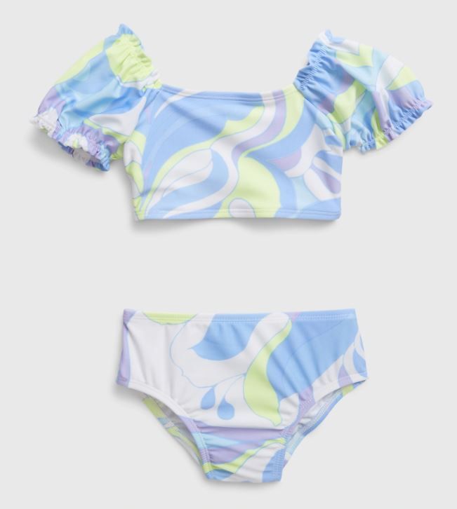 Abstract Swim two piece