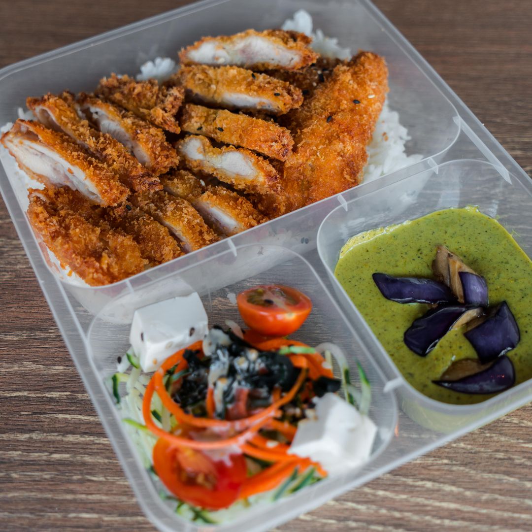 NEW - Green Curry with Chicken Katsu Bento