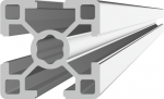 ALUMINIUM EXTRUSION / PROFILE - 40 X 40 - 12 BORE