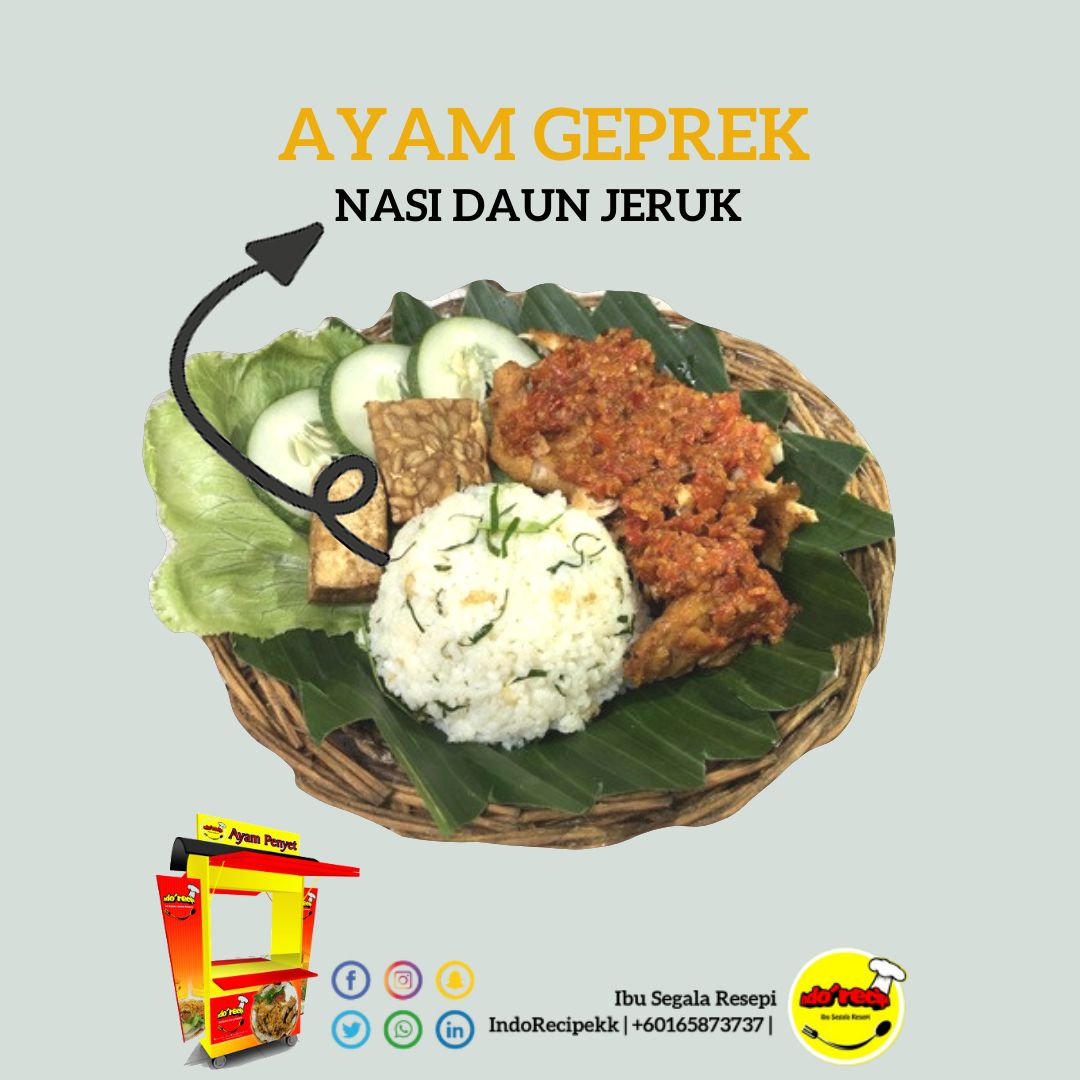 NASI DAUN JERUK AYAM GEPREK