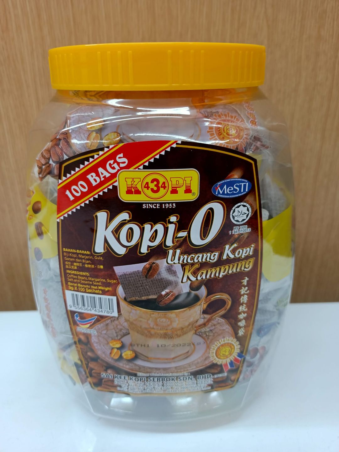 434 Kopi-O 100 Bags Muar 麻坡434才记传统咖啡袋 100包