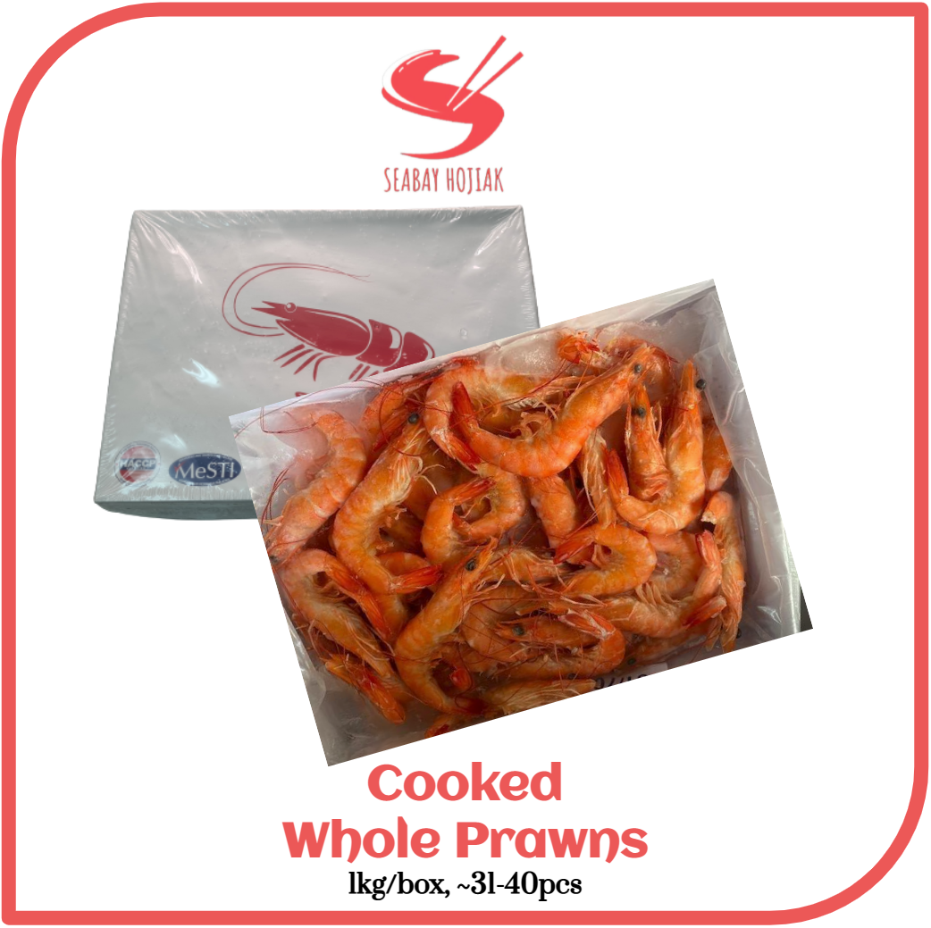  Cooked Whole Prawns 1kg