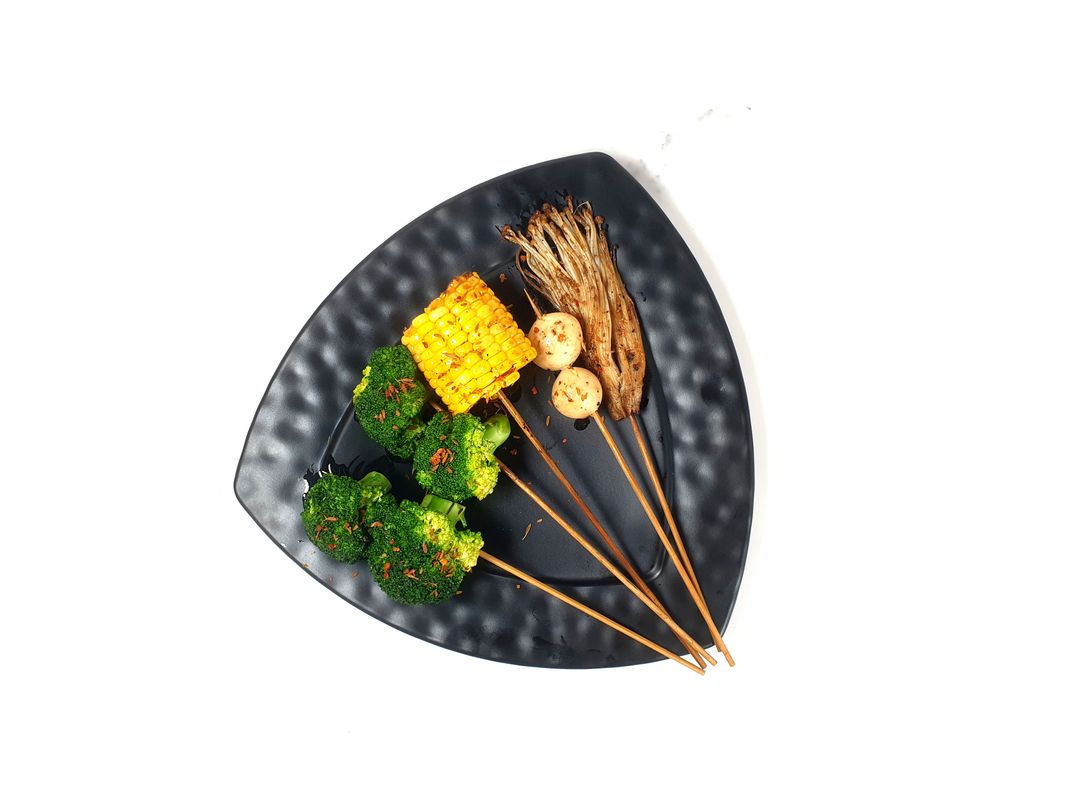 Veggie Skewers Set (No Rice) 蔬菜烧烤串套餐 (无米饭)