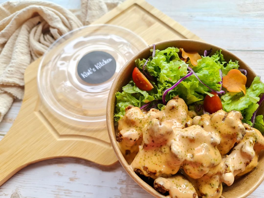 Tori Karaage Don with Miso Soup 